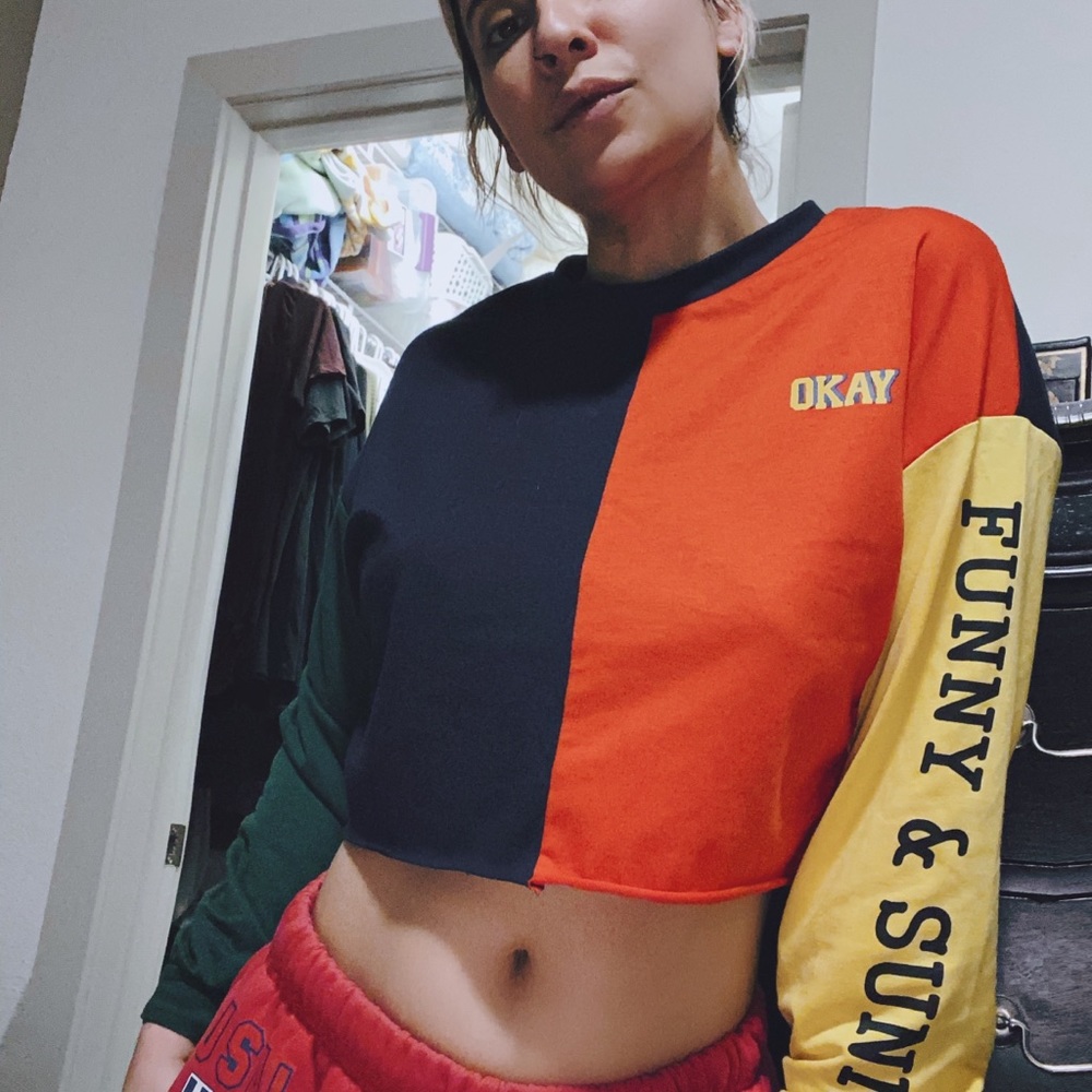 Multi color Long sleeve “OKAY”